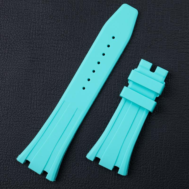 Soft Rubber Quality 26mm Width Watchband For 41mm Dail AP Strap For Audemars Belt Piguet Watch Band 15400/15500 Fold Buckle