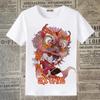 Japanese Kitsune Fox Mask Floral Graphic Women T-Shirt Traditional Oriental Sakura Bell Print Short Sleeve Casual Tee