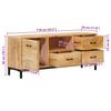 TV Stand Brown 110 x 30 x 46 cm Solid Mango Wood