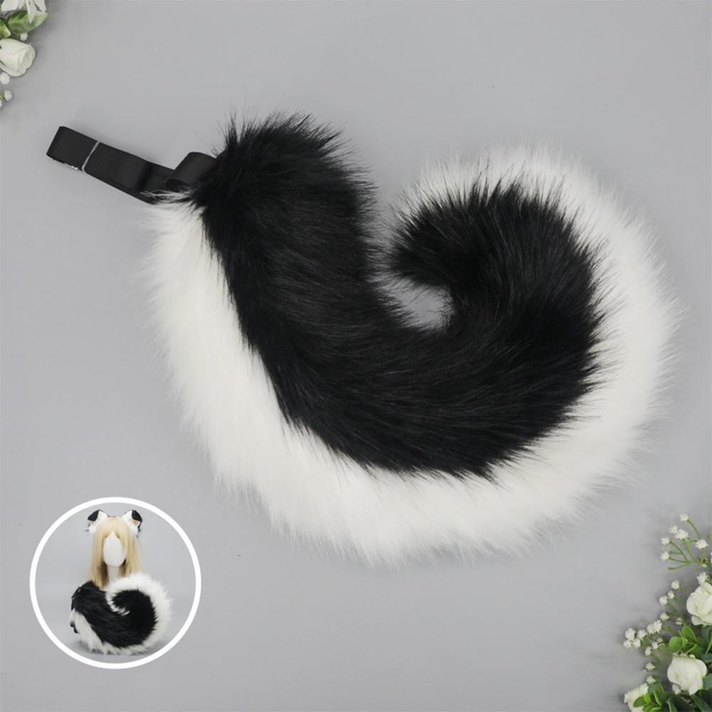 Halloween Dog Ear Tail Set  Cosplay Accessories Costume Plush Realistic Animal Ears Tail For Anime Party Cute Pet Role Play