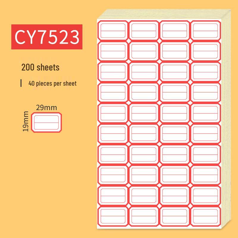 Handwritten Self-Adhesive Label Stickers for Office and Memo Marking
