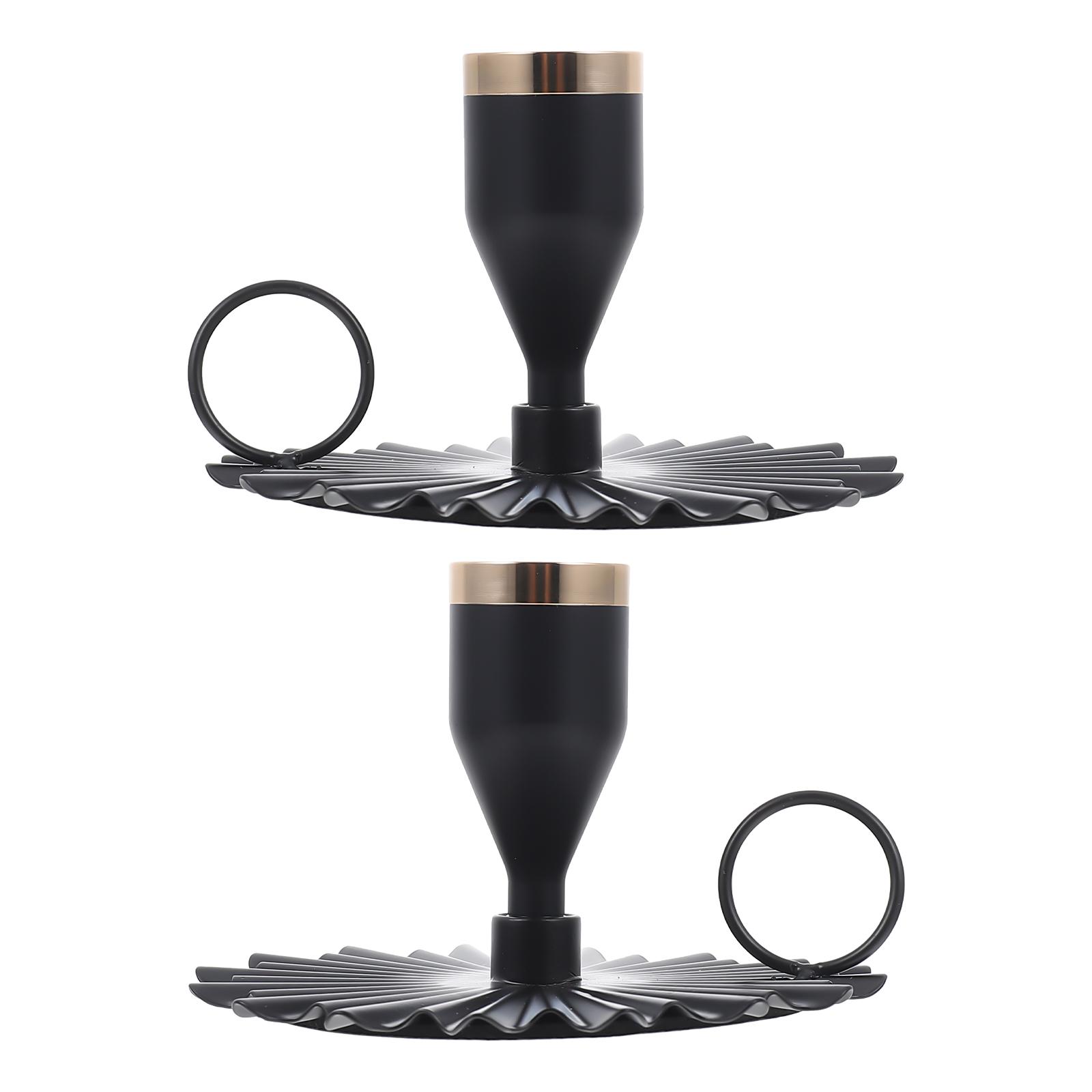 

Подставка под золотую ручку подсвечник черные палочки держатели ручной ретро свечи 9.7X9.7X6CM чёрный