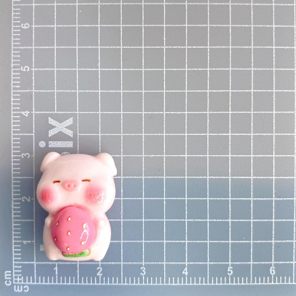 Shiny Strawberry Watermelon Pig Resin Accessories For Diy Jewelry