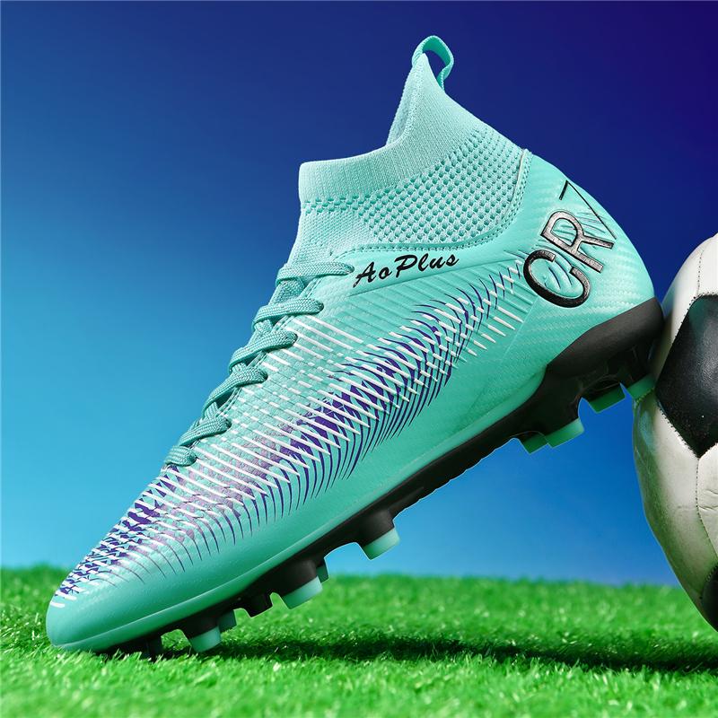 

Men Soccer Shoes for s Outdoor Breathable Grass Soccer Boots Non-Skid TF/FG Football Boots Low-Top Non-Slip Sports Soccer Athletic Shoes 35 небесно-голубой