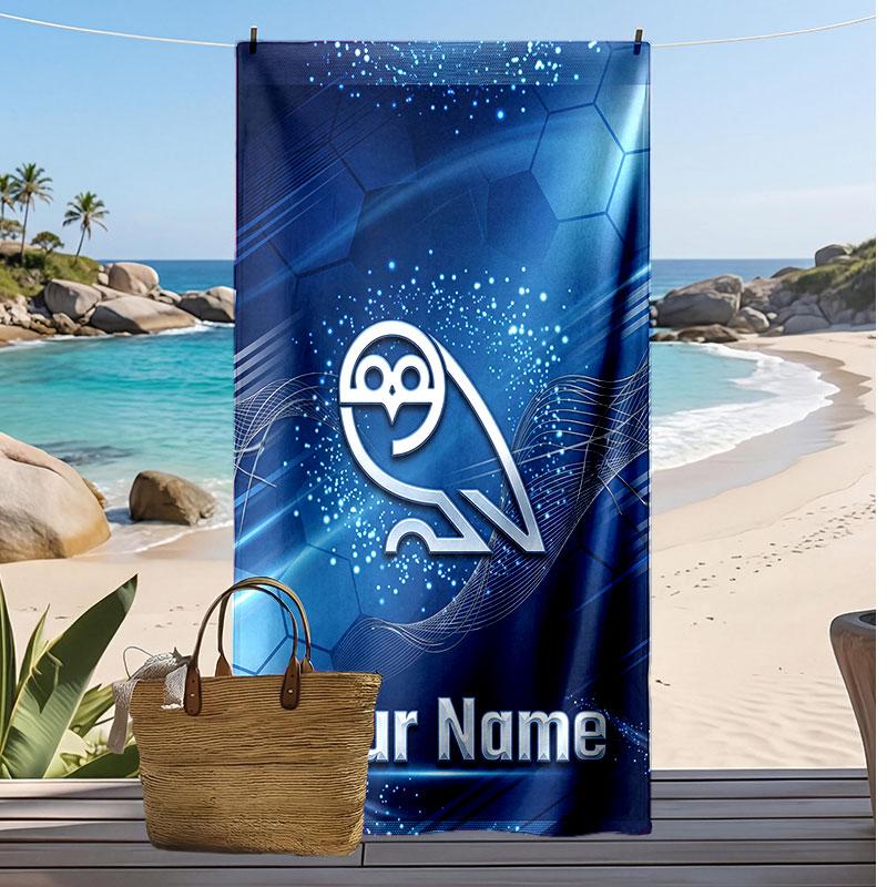 Sheffield Wednesday FC Personalisiertes Bedrucktes Strandtuch Fußballlogo Unterstützung Benutzerdefinierter Name Text Absorbierendes Handtuch Für Sport Reisen Besonderes Geschenk