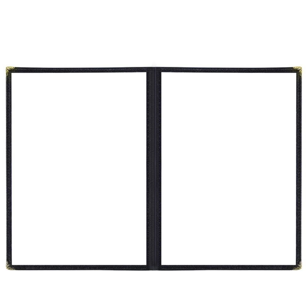 A4 A4 Menu Paper Holder Metal Corners Shell Document Folder PVC Transparent Menu Cover Hotel