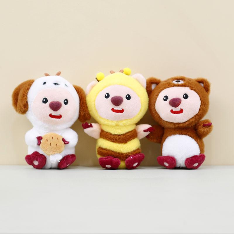 Adorable Plush Beaver Keychain Cute Short Plush Animal Bag Charm 12cm Stuffed Toy