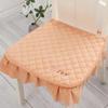 Dining Chair Cushion Four Seasons General Plush Chair Cushion Thickened Anti-slip Strap Stool Cover Cushion