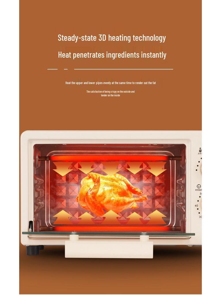 Rongshengda Multifunctional Electric Oven - 12L Bread Maker, 25L Baking Oven for Home Use