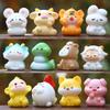 Twelve Zodiac Mini Resin Animal Figurines: Cute Cartoon Style
