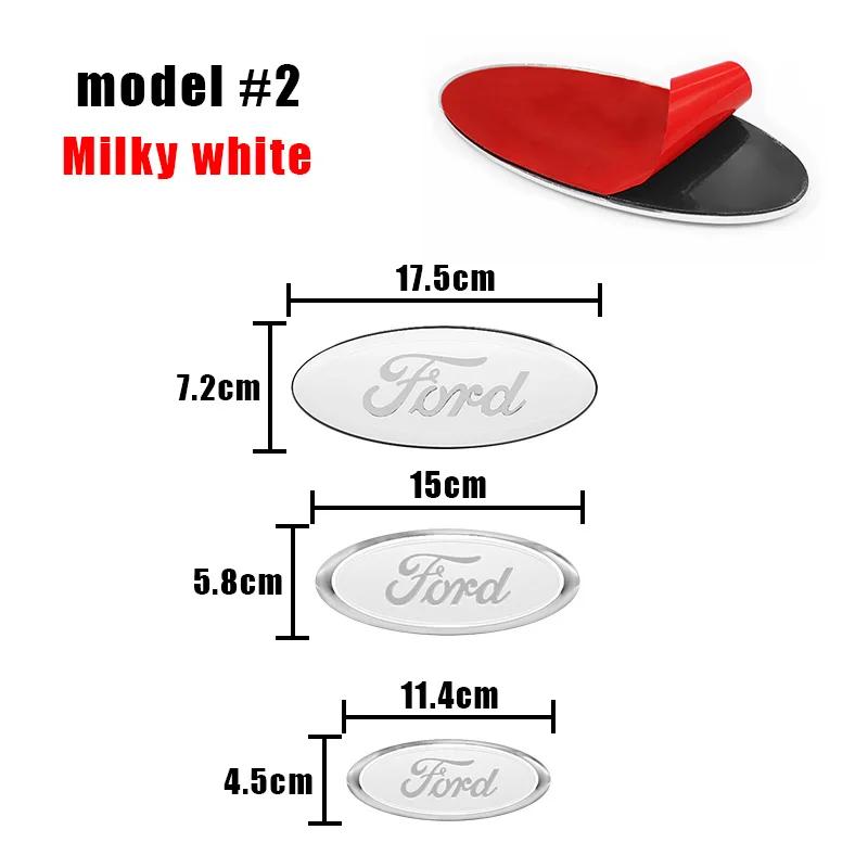 114mm/150mm/175mm Car Front Hood Emblem for Ford Fiesta Range Focus Mondeo Explorer Fusion Transit Edge Auto Rear Trunk Sticker CVU1