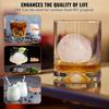 Ice Ball Press, 2.4" Ice Ball Maker, Aircraft Al Alloy Ice Ball Press Kit for 60mm Ice Sphere, Ice Press with Tong and Drip Tray, for Whiskey,