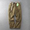 Autumn and Winter Velvet Multi Pocket Straight Leg Work Pants for Men, Casual Pants, Assault Pants, Quick Drying Pants