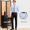 Zhuangji Men's DP Non-Iron 100% Cotton Long-Sleeve Business Shirt