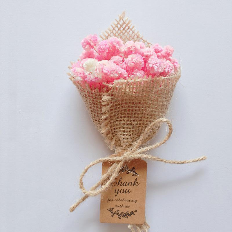 Mini Car Bouquet with Magnetic Preserved Flower, Aroma Diffuser, Dried Flower, Gift Card, Small Bouquet