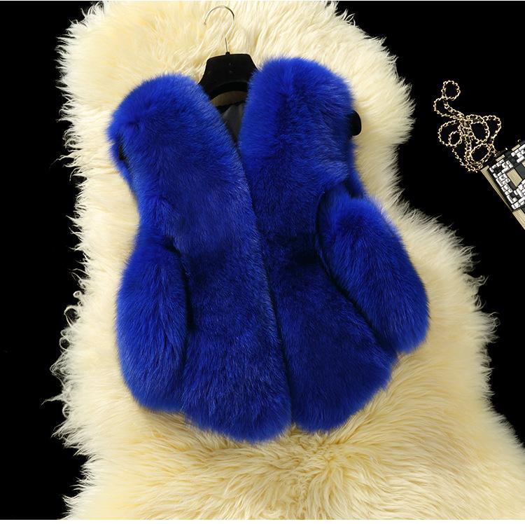 Autumn and winter new children's clothing children's fur vest girls imitation fox hair vest baby cotton-padded fur vest jacket