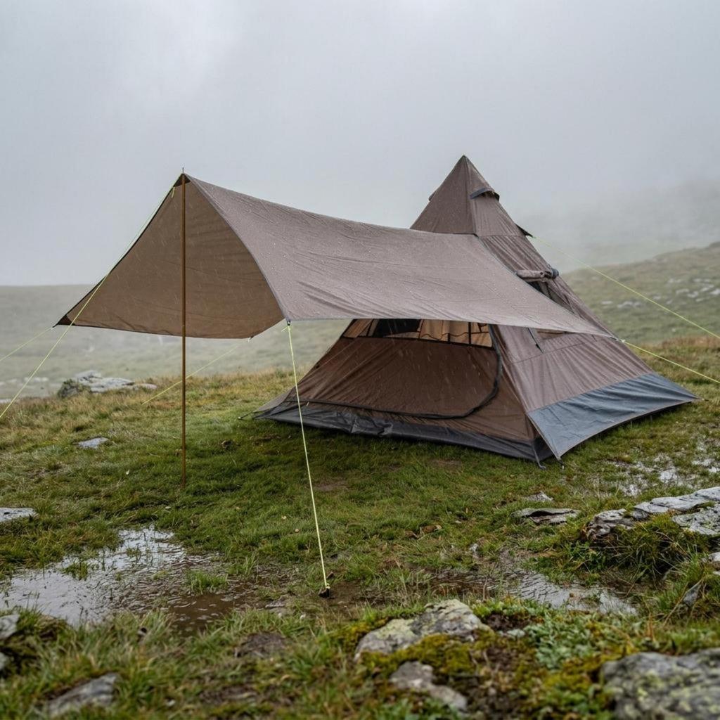 Pyramid Tent 3 Season Teepee Awning for Families