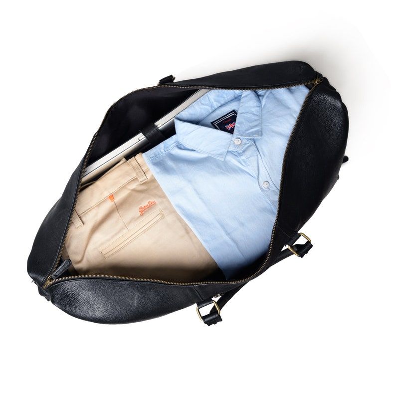 Leather Duffel Bag|Handmade Leather Bag|Leather Travel Bag for Men|Valentines Gift for Husband|Leather Weekender Bag, Holdall