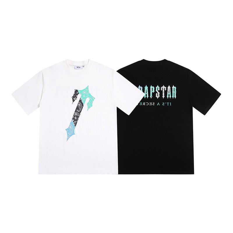 Unisex Oversized Cotton T-Shirt With Gradient Geometric Print Casual Tee Youth