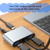 Lightweight Ethernet Converter USB C to RJ45 Adapter with Gigabit Speed and Double USB Port Wide Use PD60W Charging