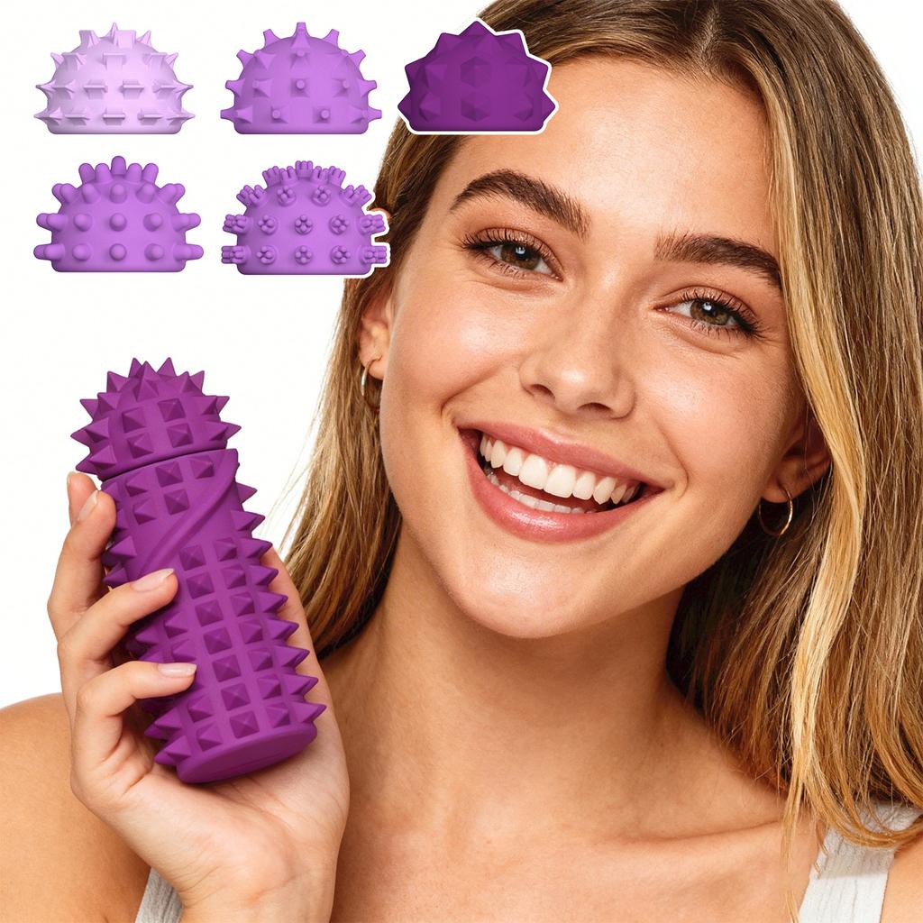Silicone Stress-Relief Pain Stim Toy: Fingertip Prick, Spinning Gyro Gear Ball, Polygonal Anxiety Relief