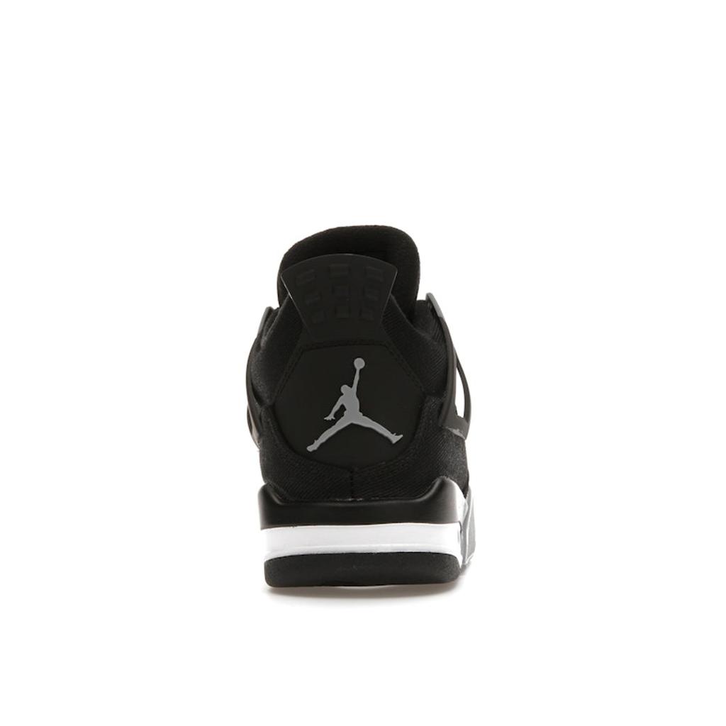 Pantofi de sport pentru copii Air Jordan 4 Retro SE GS Negru Canvas Alb-Roșu Foc-Oțel-Gri DV0553-006
