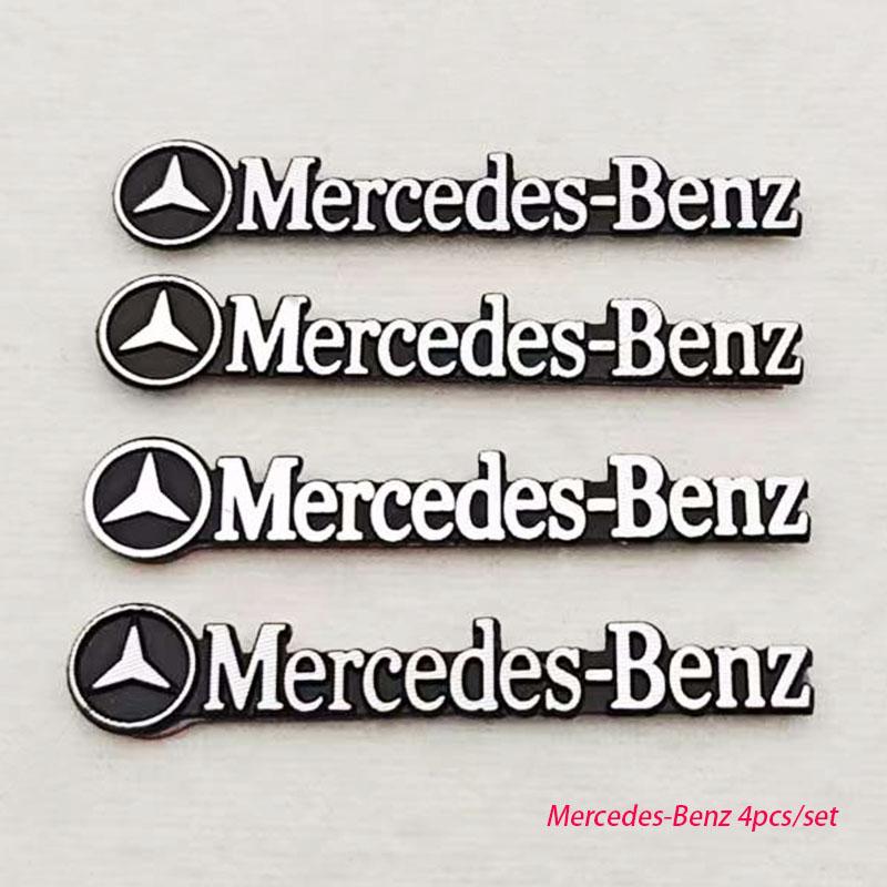 2/4/10pcs ABS Car Audio Decoration Sticker Logo Mercedes Benz And AMG Auto Badge Decal For Mercedes Benz AMG Car Accessories