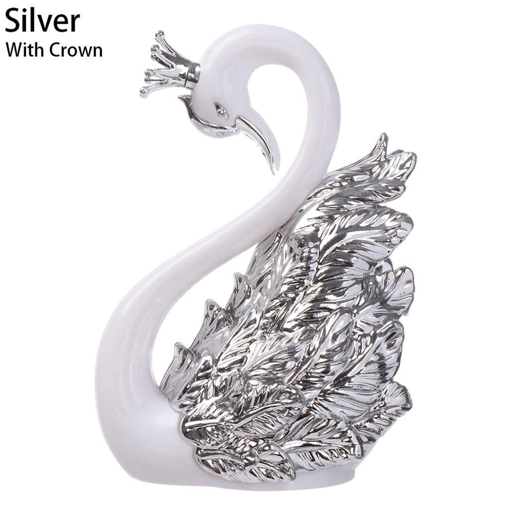 Party Desktop Romantic Table Decorative Miniatures Cake Topper Swan Figurine Anniversary Ornament