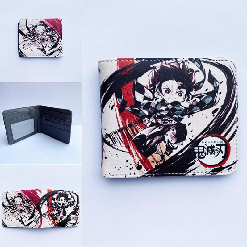 Japan cartoon comics Demon Slayer Short Wallet Cartoon Print Student Coin Purse 0022