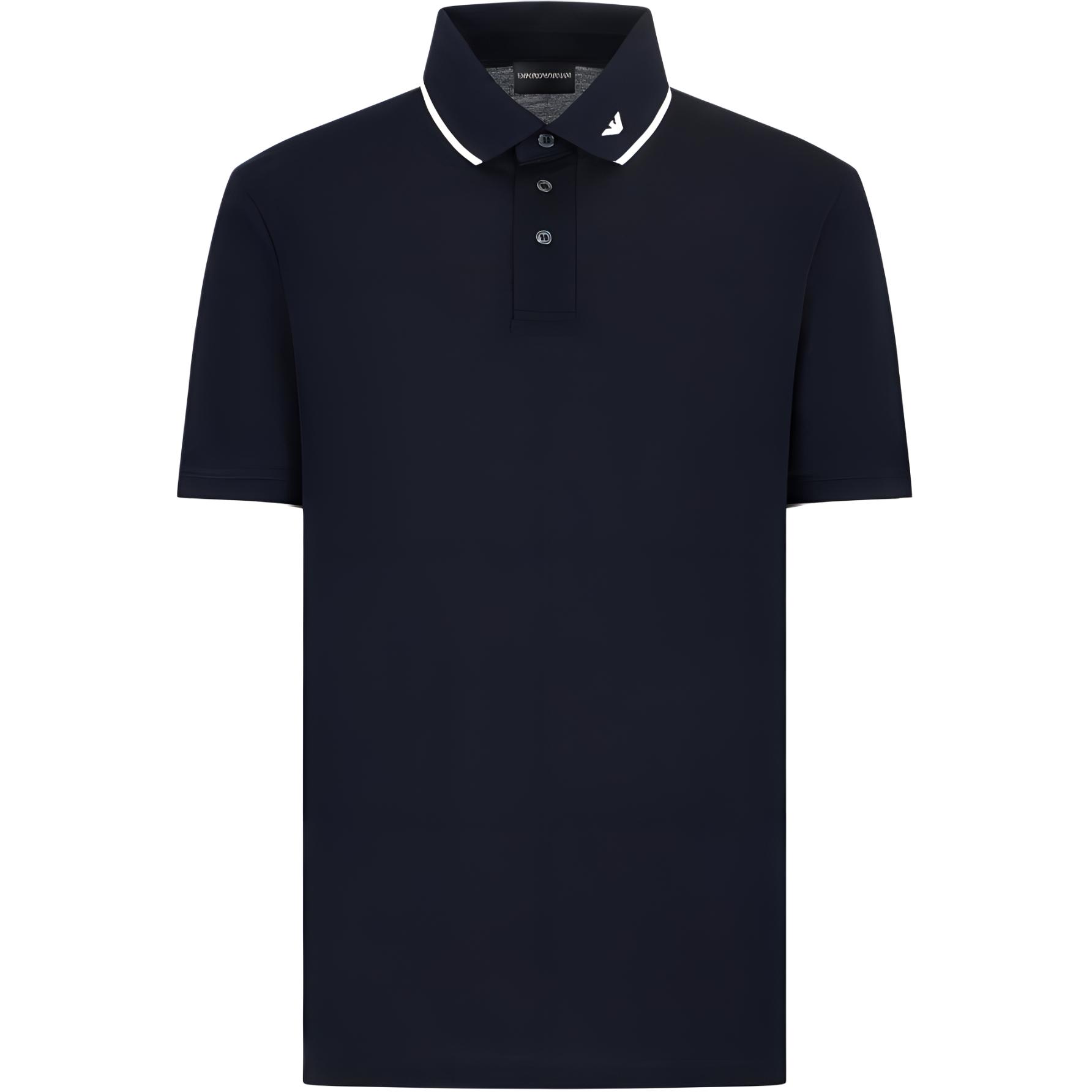 

Emporio Armani Logo Eagle Embossed Button Casual Short Sleeve Polo Shirt Men Polo Shirts Navy-Blue 6D1F65-1JTKZ-0993 S