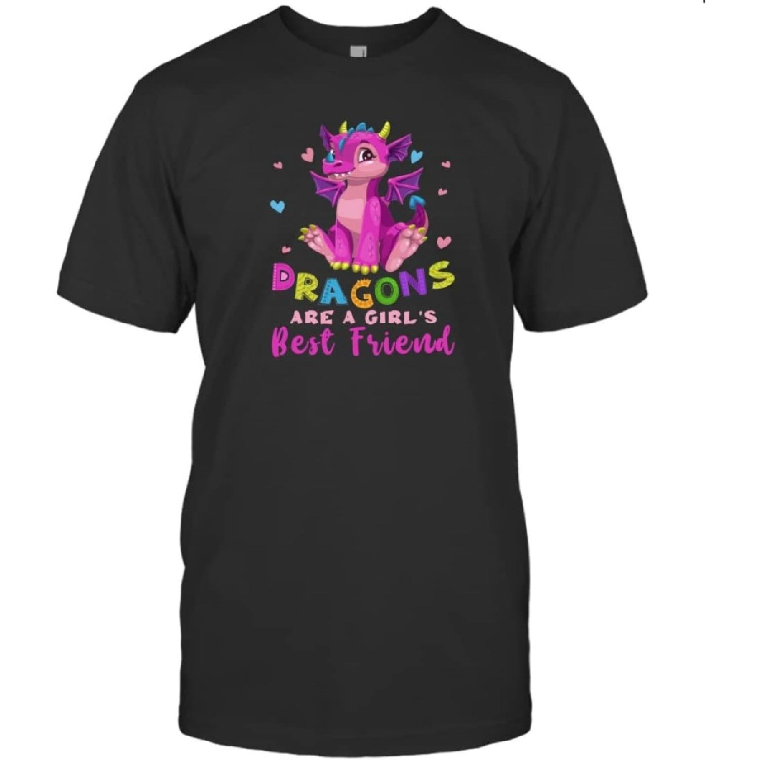 Dragons are A Girl s Best Friend Funny Dragon Lovers T-Shirt (Black;L) XXXXXL разноцветный