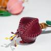 Handmade Pomegranate Fruit Pendant Car Keyring Bag Pendant Cute Leather Keychain  Men