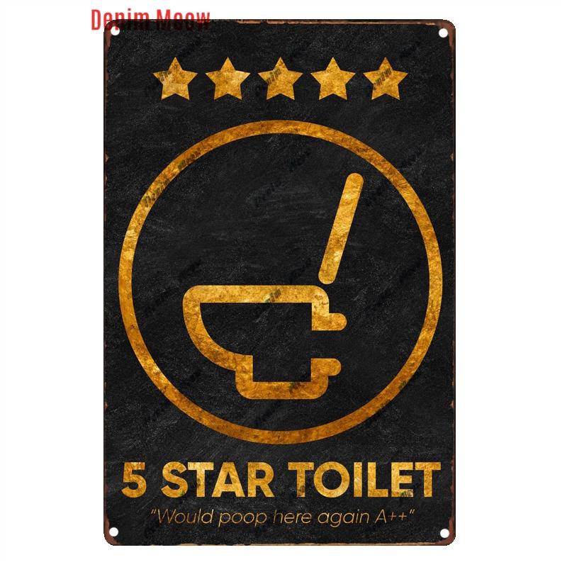 Funny Personalized Washroom, Metal Tin Signs, Vintage Toilet Sign, WC Lavatory Wall Art, Bathroom Decor, Restroom Plates, WY156