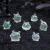 5 Pezzi/Sacchetto Bambola Mini Alieno Carina Luminosa Resina Ornamento per Auto Figure Micro Paesaggio Accessori Decorazione per la Casa Giocattolo Luminoso Regalo
