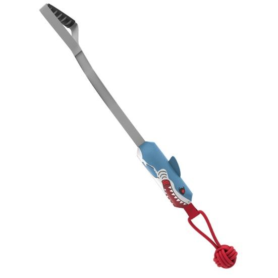 Dog Tug-of-war Toy Animal Design Toy with Knot Squeaky Chew Ball Interactive Tug Rope with Grip серый