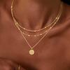 Layered Gold Necklaces for Women 14K Gold Plated Chain Stack Cute Choker Necklace Set Dainty Gold Layered Necklaces Jewelry