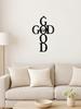 1pc "God Is Good" Metal Cross Wall Art, Black Religious Decor for Home