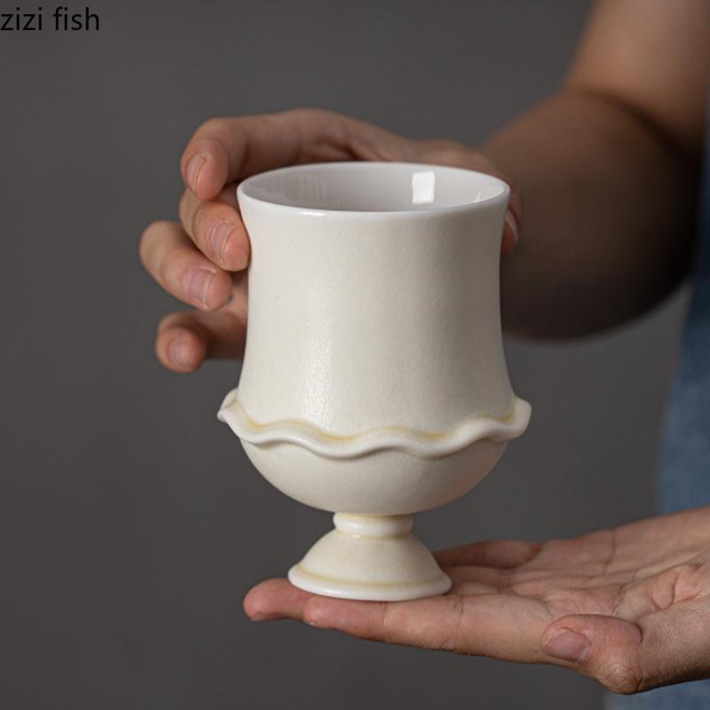 Ceramic Coffee Cup Latte Cup Goblet Water Cups Dessert Bowl Breakfast Cups Milk Mug Drinkware Beverage Mug Milk Tea Mugs