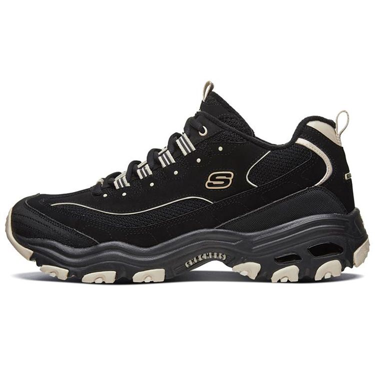 Skechers DLites 1.0 Сетчатые На шнуровке Амортизирующие Прочные Низкие Папины кроссовки Мужская кроссовка Черный 666125-BKTP 39