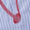Spring/Summer 2025 Women's Fashion: Versatile Striped Shirt with Hollow Embroidery Design