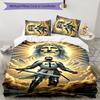 Cross Templars Knight 3pcs Bedding Set Duvet Cover Closure Includes 1 Duvet Cover & 2 Pillowcases for All Seasons Bedroom Home Dorm Decor