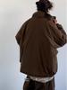 Unisex Retro Japanese Winter Cotton Jacket: College Style, Stand Collar, Loose Fit