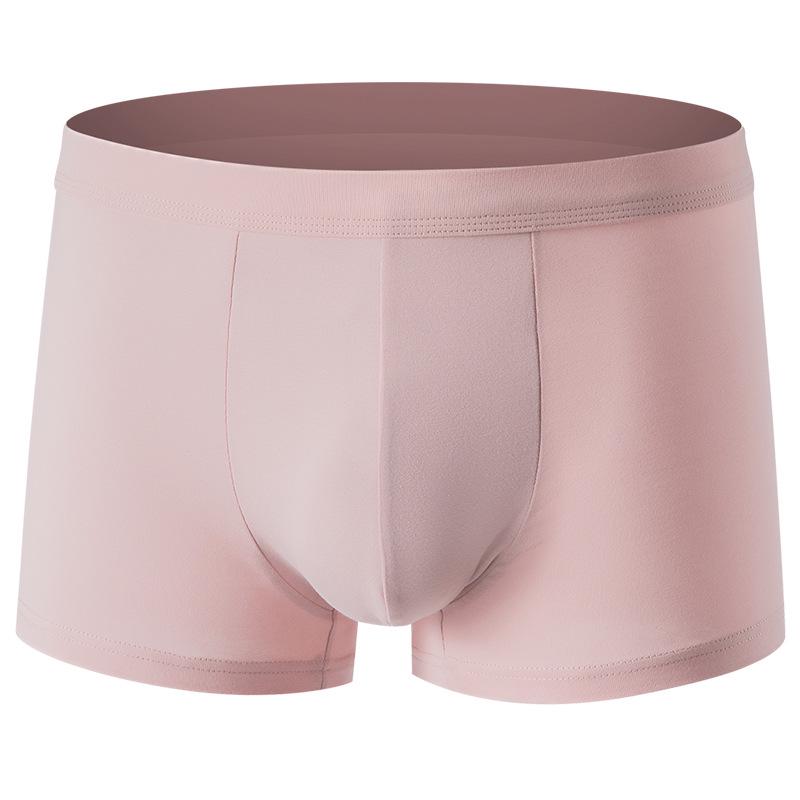 Men's Large Size Combed Cotton Mid-Waist Boxer Briefs - Comfortable, Loose, and Breathable