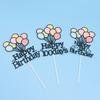 Double Layer Cupcake Toppers Paper Happy Birthday Cake Decoration  Kids Party Decor