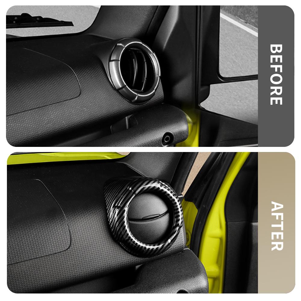 For Suzuki Jimny 2018-2025 Car Air Vent Trim Ring Anti-scratch Wear-resistant Interior Protector ABS Decoration Auto Accessories