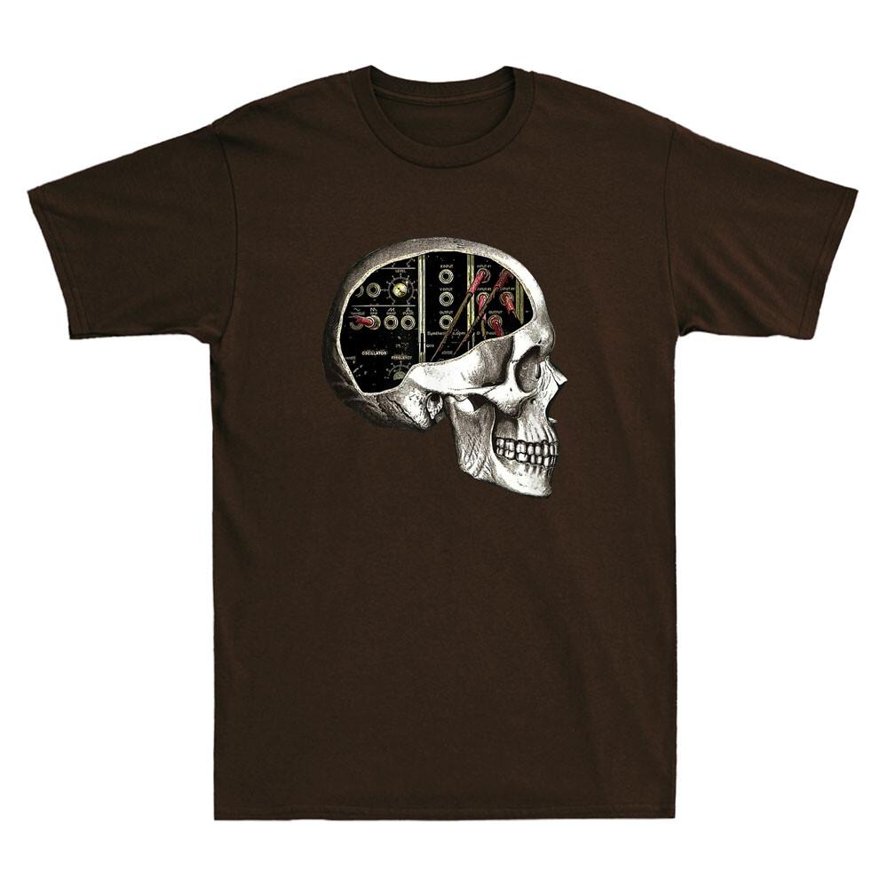 Analog Syntth Skull For Syntth Nerd Great Gift Idea Vintage Unisexs Black Tshirt