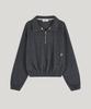 Poeteuseoul (Terry)Fleece Half Zip-Up_Charcoal