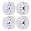 4pcs Metal 1.9 Inch Wheel Rims 10 Triangle Hole Hub for AXIAL SCX10 110 RC Climbing CarWhite
