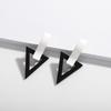Trendy Geometric Heart Stud Earrings - Japanese & Korean Street Style