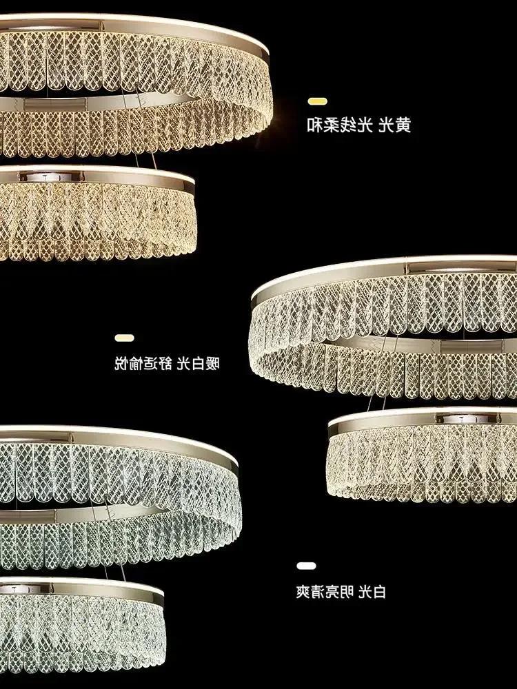 Luxury Shiny Gold LED Chandeliers Modern Creative Crystal Hanging Lamps for Living Dining Room Restaurant Decor Pendant Light